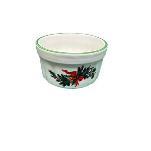 Pfaltzgraff Dip‎ Bowl Heritage Christmas Holly Berries Souffle Dish Ramekin